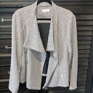 Calvin Klein Women's Tweed open Blazer